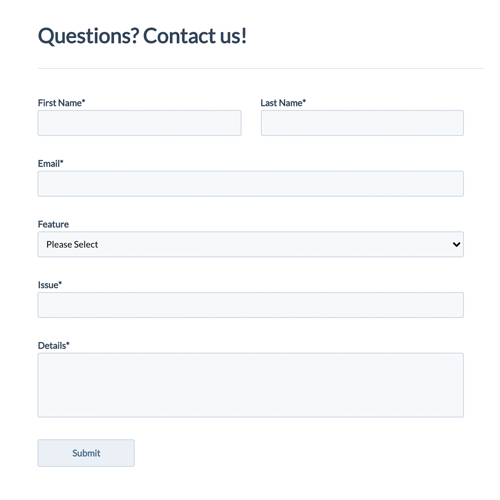 contact form